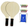 thumbnail image 2 of koolsoo 2 Pieces Kids Badminton Paddle Set Pickleball Physical Exercise Toys Badminton Racket Shuttlecock Paddle Set for Beach Family 10 Small Balls, 2 of 9