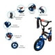 thumbnail image 3 of Bicicleta Infantil The Baby Shop  rodada 12 con ruedas de entrenamiento Azul 12, 3 of 7