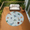 thumbnail image 6 of Addison Rugs Chantille Indoor/Outdoor Transitional Kids Sky Machine Washable Round Rug, 8' x 8', 6 of 7