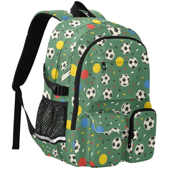 ALAZA Soccer Balls Print Student Backpack School Bookbag Large Laptop Daypack Travel Bag