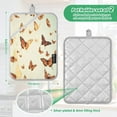 thumbnail image 3 of 2-Pack Pot Holders Heat Resistant Kitchen Oven Mitts 7x9.8in for Oven, Microwave & BBQ Butterflies Flying in The Air, 3 of 7