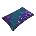 thumbnail image 3 of Haiem Pillowcase for Hair and Skin Queen - Purple and Green Glitter Printed Soft Pillowcase with Envelope Closure-14"x20", 3 of 9