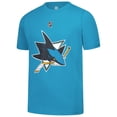thumbnail image 2 of Youth Will Smith Teal San Jose Sharks  Player Name & Number T-Shirt, 2 of 3