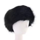 thumbnail image 4 of Diadema de piel sintética para mujer-orejeras peludas de invierno-orejeras esponjosas de tiempo frío que cubren las rusas - Negro Salvador Dali Diademas calentadoras de orejas de piel, 4 of 6
