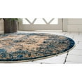 thumbnail image 5 of Unique Loom Brent Dorchester Rug Blue/Beige 4' 5" Round Medallion Traditional Perfect For Dining Room Entryway Bed Room, 5 of 5