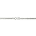 thumbnail image 3 of 925 Sterling Silver 2mm 8 Sided Diamond-cut Box Chain; 36 inch; Lobster Clasp; for Adults and Teens; for Women and Men, 3 of 4