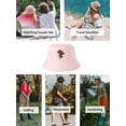 thumbnail image 4 of DLAPL Embroidered Bucket Hat for Women Men Fashion Summer Beach Fisherman Cap, Rose Pink, 4 of 5