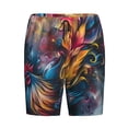 thumbnail image 6 of Daiia Vibrant Rooster Painting Mens Woven Stretch Pajama Short,Short Pajama Pants-Large, 6 of 7