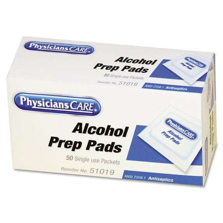 PhysiciansCare by First Aid Only First Aid Alcohol Pads, 50/Box