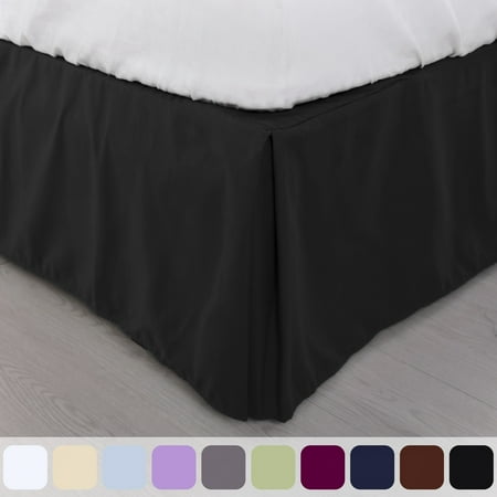 Pleated Bed Skirt Tailored Hotel Quality Bed Ruffle 14 ...