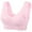 Pink, variant on Bigersell Lightly Lined Bra Summer 3pc Light Support Sports Bras for Women Soft Bra Style R3831 V-Neck Seamless Bras Pull-On Bra Closure Women Size Bralettes Plus Size Pink L