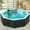 75” X 75” X 25”, variant on MOPHOTO Hot Tub - 73” X 73” X 25” Inflatable Hot Tub, 4-6 Person Portable Blow Up Hot Tub Square Portable Outdoor Spa with 130 Bubble Jets and Built in Heater Pump, Filter