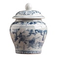thumbnail image 4 of Luzkey Ceramic Tea Storage Jar Tea Container with Airtight Lid Table Decoration Durability Multifunctional Household Sealed Storage Style C, 4 of 8