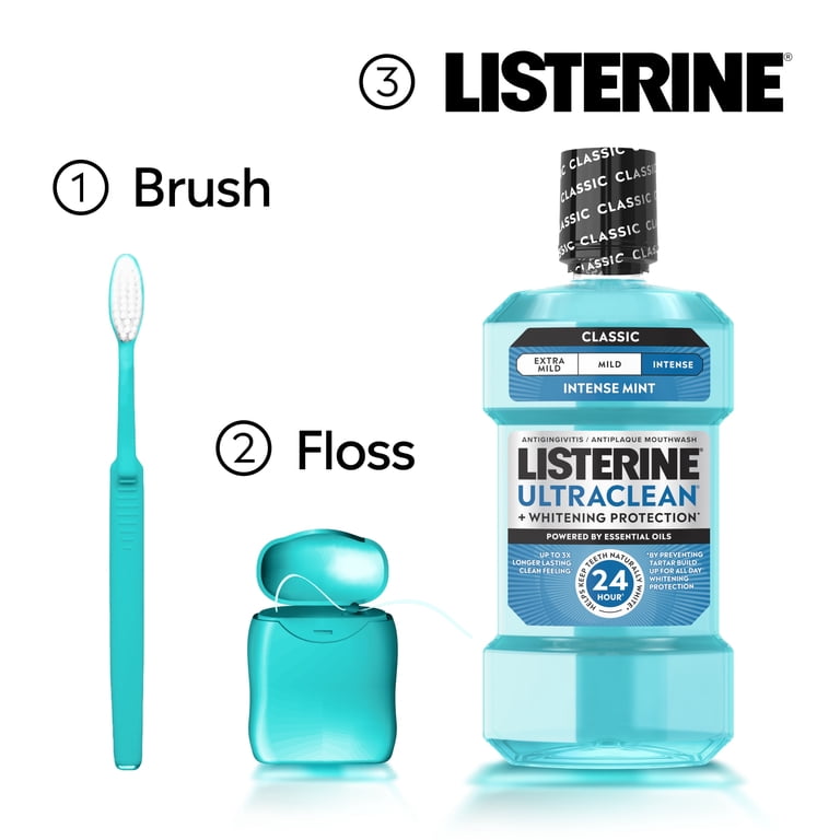 Listerine Ultraclean Intense Antiseptic Mouthwash, 2 x 1L photo 8
