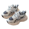 thumbnail image 3 of Girls Shoes - Girls Sneakers Breathable Footwear Lightweight Mesh Comfortable for Walking Running Casual Sports Design Outdoor Shoes for Kids Activities - Girls Sneakers,Color:04 Grey,Size:29, 3 of 5