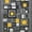 Yellow, variant on HR-Rugs Silver/Black and Gray Abstract Geometric Modern Squares Pattern Area Rug 7'8" x 10'2"