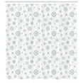 thumbnail image 3 of Ambesonne Snowflake Shower Curtain, Winter Motif Doodle, 69"Wx75"L, Pale Grey White, 3 of 3