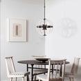 thumbnail image 4 of Cary 19 in. 6-Light Indoor White and Rustic Black Finish Chandelier with Light Kit, 4 of 5