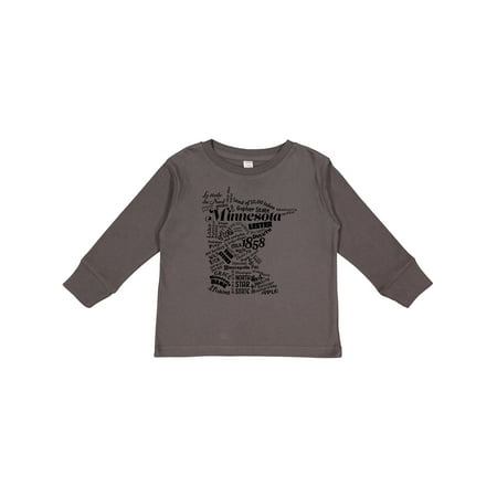 

Inktastic Minnesota State Word Salad Boys or Girls Long Sleeve Toddler T-Shirt