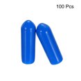 thumbnail image 2 of Unique Bargains 100pcs Embouts en Caoutchouc 4.5mm ID Vinyle PVC Rond Tube Bouchon Couvercle Filetage Protecteur Bleu, 2 of 5