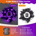 thumbnail image 3 of Decoración de ramitas de sauce de Halloween de 6 pies y 54 LED, guirnalda de Halloween negra con murciélago y luces LED moradas, decoraciones de Halloween para interiores, 3 of 5
