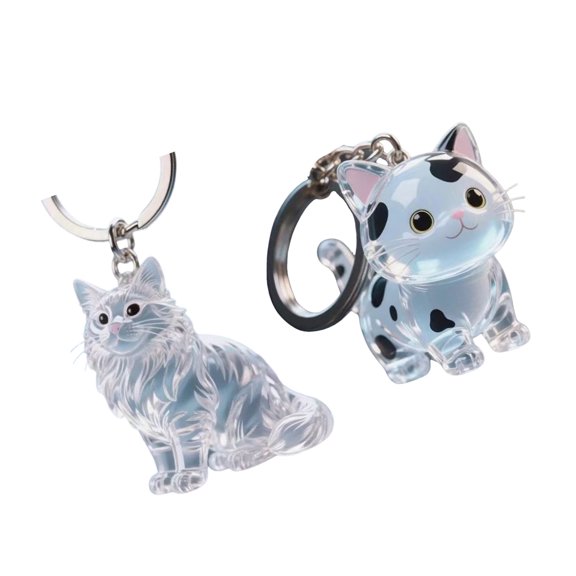 Cats Furs Display Case Customizable Pet Hair Memorial Keychain For Cherished And Everyday Carry Convenience