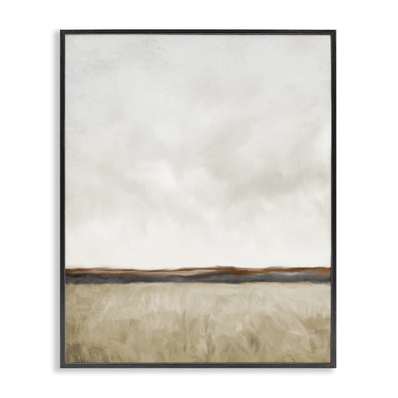 Stupell Industries Contemporary Distant View in Neutrals Black Framed Giclee Art, 11 x 14, by Kim Allen