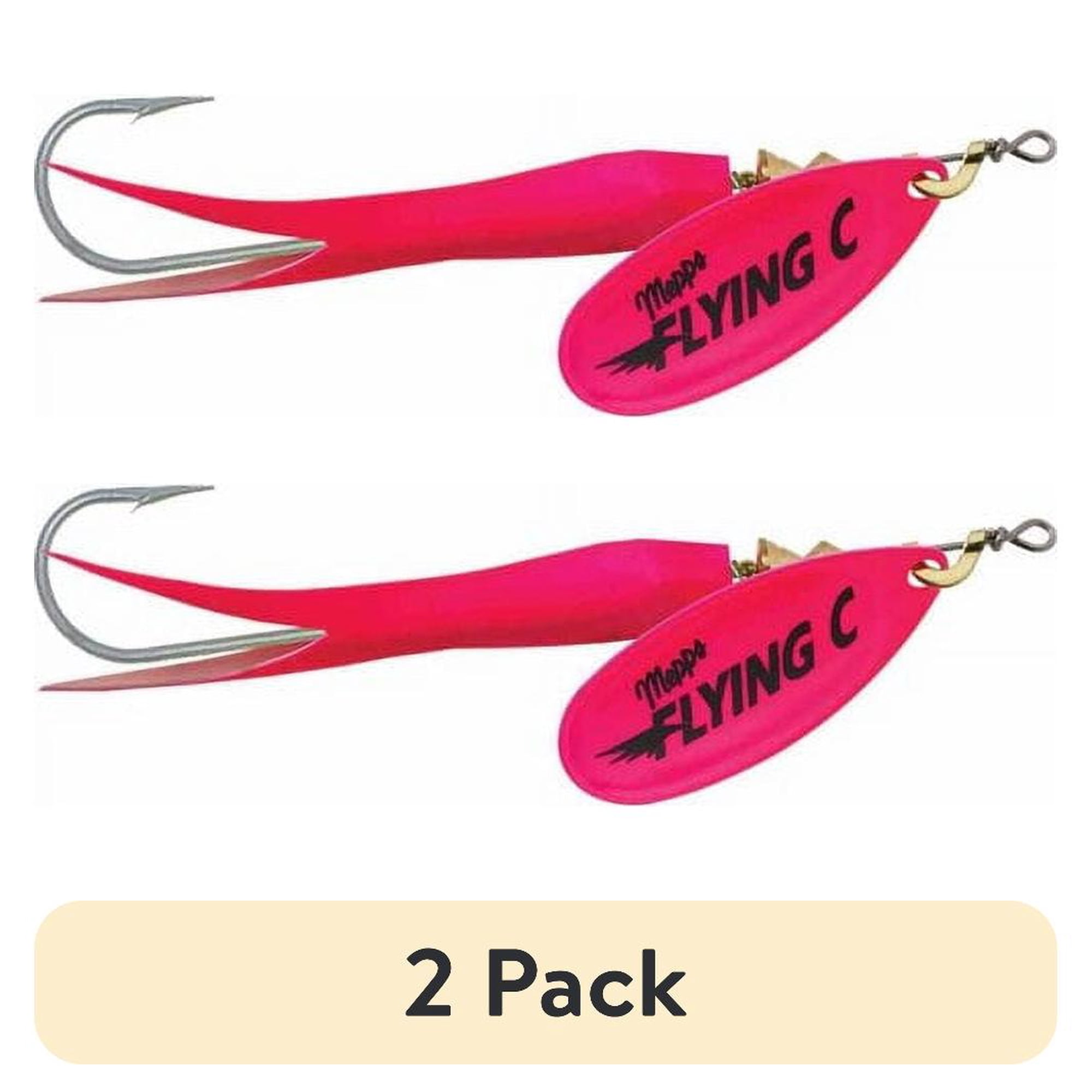 (2 pack) Mepps Flying C Inline Spinner 7/8 oz Hot Pink/Silver/Pink