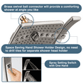 thumbnail image 5 of Bright Showers Dual Shower Head Combo, Handheld Showerhead Rainfall Shower Set with 60 inch Long Stainless Steel Shower Hose, Brushed Nickel, 5 of 9