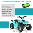 thumbnail image 7 of CIPACHO 6V Kids Electric ATV, 4 Wheels Ride-On Toy, ATV for Kids Ages 4-8, Excellent Gifts for Christmas and New Year, Blue, 7 of 7