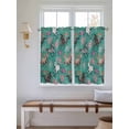 thumbnail image 2 of Pink Flowers Bathroom Window Curtain, Black Brown White Horse Country Retro Teal Light Filtering Coffee Kitchen Curtains, Bedroom Living Room Curtains 2 Panel 84"x54", 2 of 6