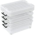 thumbnail image 6 of 20L Plastic Under Bed Storage Containers with Wheels - Clear Stackable Latch Totes for Closet Bedroom Organization, 6 of 6