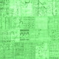 thumbnail image 1 of Ahgly Company Indoor Square Patchwork Emerald Green Transitional Area Rugs, 8' Square, 1 of 4