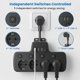 thumbnail image 2 of Multiple Socket with Individual Switch, Electrical Power Strip with USB C Wall Power Strip 4 Outlets and 3 USB Chargers Power Strip Adapter Surge Prot, 2 of 5