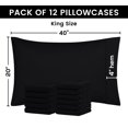 thumbnail image 3 of Fundas de almohada Utopia Bedding King, tamaño king, 20 x 40 cm, paquete de 12 unidades, color negro, 3 of 7