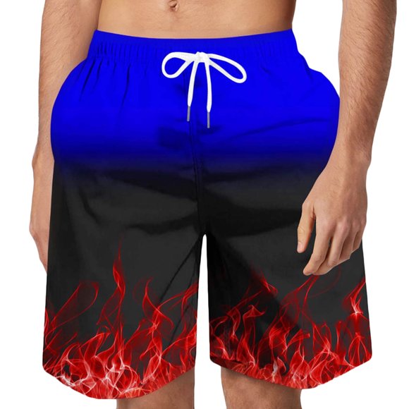 LMKIHUSA Mens Vacation Shorts Casual Trendy Summer 2025 Shorts Drawstring Elastic Waist Surf Shorts Quick Dry Tropical Board Shorts with Pockets Red,XXXXXXL