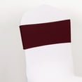 thumbnail image 2 of BalsaCircle 5 Spandex Burgundy 5x14" Stretchable Chair Sashes with Gold Rhinestone Buckles Party Decorations, 2 of 8