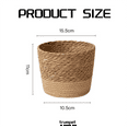 thumbnail image 5 of Straw Weaving Flower Plant Pot Wicker Basket Rattan Flowerpot Storage Basket Handmade Woven Planter Basket S, 5 of 5