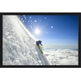 thumbnail image 1 of Steep Volcano Skiing - Lantern Press Photography (36x24 Giclee Art Print, Gallery Framed, Black Wood), 1 of 1
