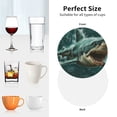 thumbnail image 6 of Kdxio Abstract Geometric Shark Funny Coasters,4 Pcs Leather Coasters,Housewarming Gifts,Protect Furniture from Water Marks Scratch and Damage, 6 of 6
