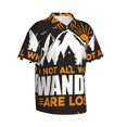 thumbnail image 2 of Daiia Not All Who Wander Are Lost4 Hawaiian Shirt for Men Gentle Cotton Regular Short Sleeve Casual-Medium, 2 of 9