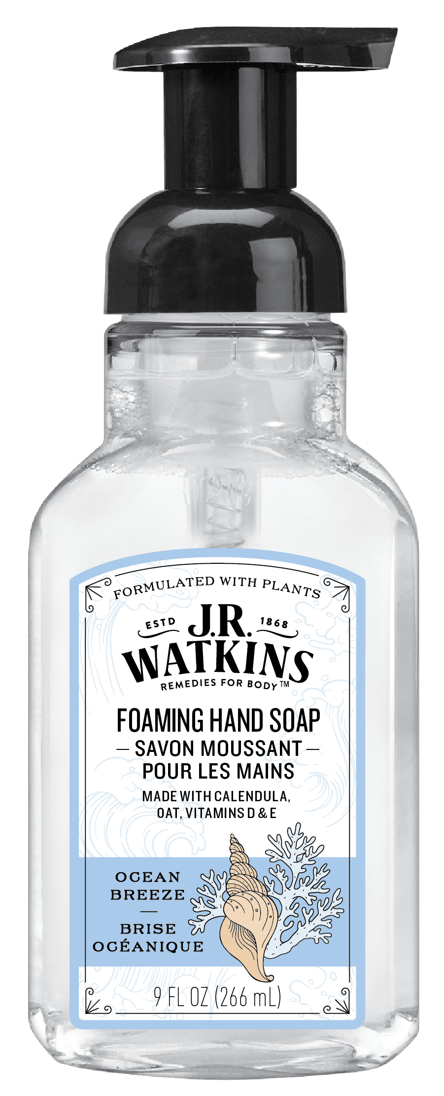 J.R. Watkins Foaming Hand Soap, Ocean Breeze, 9 fl oz