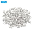 thumbnail image 3 of Unique Bargains Cord End Caps, 100Pcs 5.5x9mm Metal Spring Coil End Tips Crimp Terminators Caps Silver White, 3 of 5
