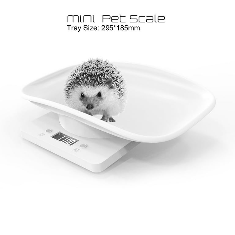 Digital Pet Scale,Kitchen Food Scale with LCD,33 lb/15 kg Small Animal  Scale,Portable Mutifunctional Electronic Scale with Measure Tape,Locator,15