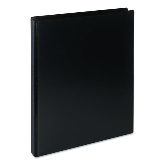 Deluxe Round Ring View Binder, 3 Rings, 0.5" Capacity, 11 X 8.5, Black | Bundle of 5 Each