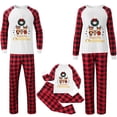thumbnail image 5 of Xdegoge Family Matching Christmas Pajamas 2 Piece Sets Raglan Long Sleeve Tops and Pants Plaid Pjs Xmas Graphic Holiday Sleepwear Xmas Pjs for Entire Family Women Christmas Pjs, 5 of 5