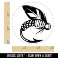 thumbnail image 2 of Fly Fishing Hook Lure Self-Inking Rubber Stamp Ink Stamper - Red Ink - Small 3/4 Inch, 2 of 7