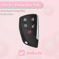 thumbnail image 2 of CENTRE  for Chevy Key Fob Cover - Soft TPU Protection Case with Keychain for 2021-2025 Chevy Suburban Tahoe GMC Yukon Denali Silverado Buick Enclave Smart Remote Key Shell （5 Buttons Blue）, 2 of 8