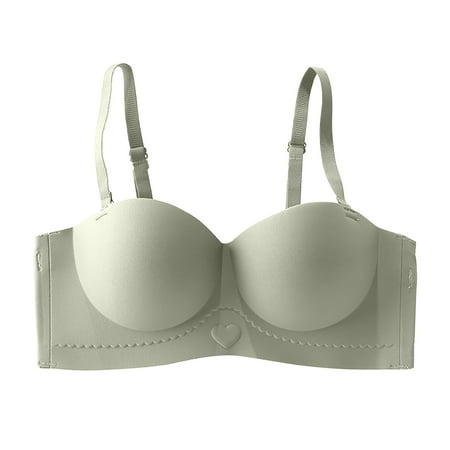 Strapless Backless Bra Women Padded Bra Feature V-Neck Sport Bra Style W-1459 Green XL