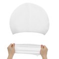 thumbnail image 5 of Unique Bargains 1 Pc Silicone Waterproof Water Drops Embossed Swim Cap White, 5 of 5